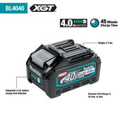 Makita (GRU04M1) 40V max XGT® Brushless 17" High Torque String Trimmer Kit (4.0Ah) - Pacific Power Tools