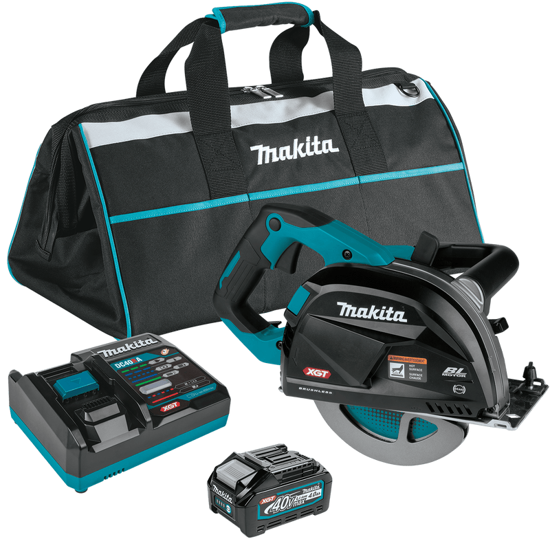 Makita (GSC01M1) 40V max XGT® Brushless 7 - 1/4" Metal Cutting Saw Kit, w/ Electric Brake and Chip Collector (4.0Ah) - Pacific Power Tools