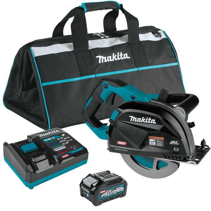 Makita (GSC01M1) 40V max XGT® Brushless 7 - 1/4" Metal Cutting Saw Kit, w/ Electric Brake and Chip Collector (4.0Ah) - Pacific Power Tools