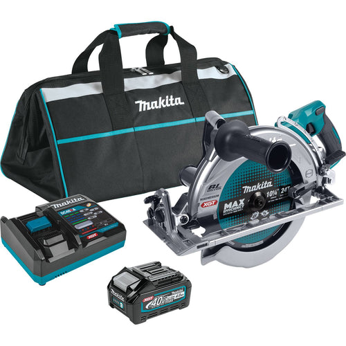 Makita (GSR02M1) 40V max XGT® Brushless Rear Handle 10 - 1/4" Circular Saw Kit, AWS® Capable (4.0Ah) - Pacific Power Tools