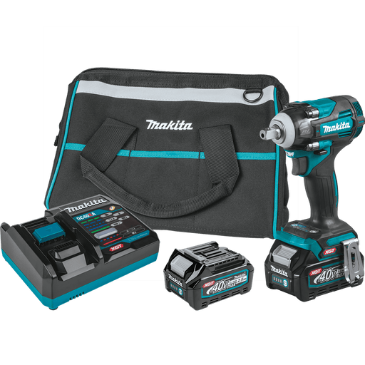 Makita (GWT05D) 40V max XGT® Brushless 4‑Speed 1/2" Sq. Drive Impact Wrench Kit w/ Detent Anvil (2.5Ah) - Pacific Power Tools