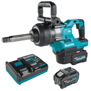 Makita (GWT10T) 40V max XGT® Brushless 4‑Sp. High‑Torque 1" Sq. Drive D‑Handle Extended Anvil Impact Wrench kit w/ Friction Ring (5.0Ah) - Pacific Power Tools