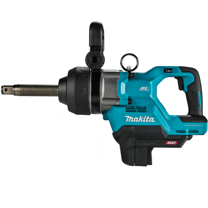 Makita (GWT10T) 40V max XGT® Brushless 4‑Sp. High‑Torque 1" Sq. Drive D‑Handle Extended Anvil Impact Wrench kit w/ Friction Ring (5.0Ah) - Pacific Power Tools