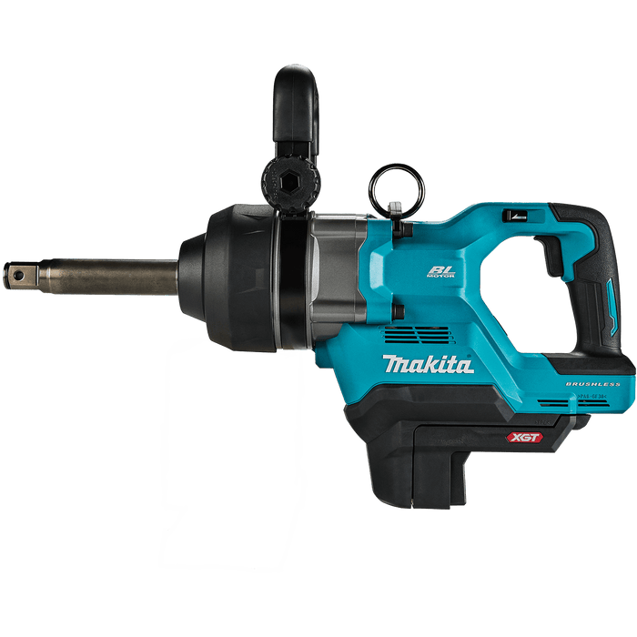 Makita (GWT10T) 40V max XGT® Brushless 4‑Sp. High‑Torque 1" Sq. Drive D‑Handle Extended Anvil Impact Wrench kit w/ Friction Ring (5.0Ah) - Pacific Power Tools