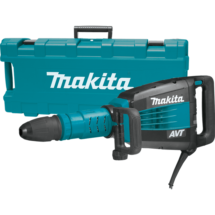 Makita (HM1214C) 27 lb. AVT® Demolition Hammer, accepts SDS - MAX bits, case (w/ wheels) - Pacific Power Tools