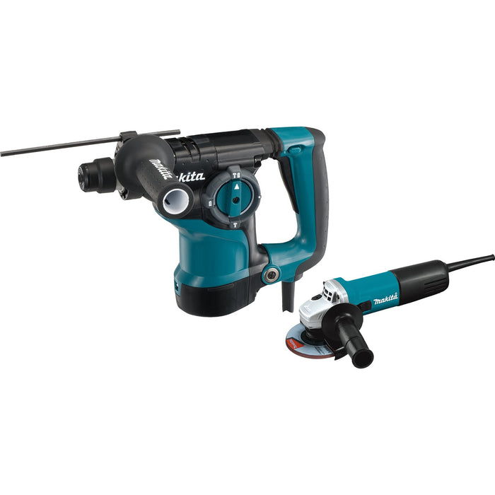 Makita (HR2811FX) 1‑1/8'' SDS‑PLUS Rotary Hammer and 4‑1/2" Angle Grinder - Pacific Power Tools