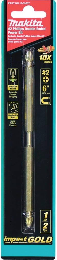 Makita | Impact GOLD® 2 (6") Phillips Double‑Ended Power Bit - Pacific Power Tools