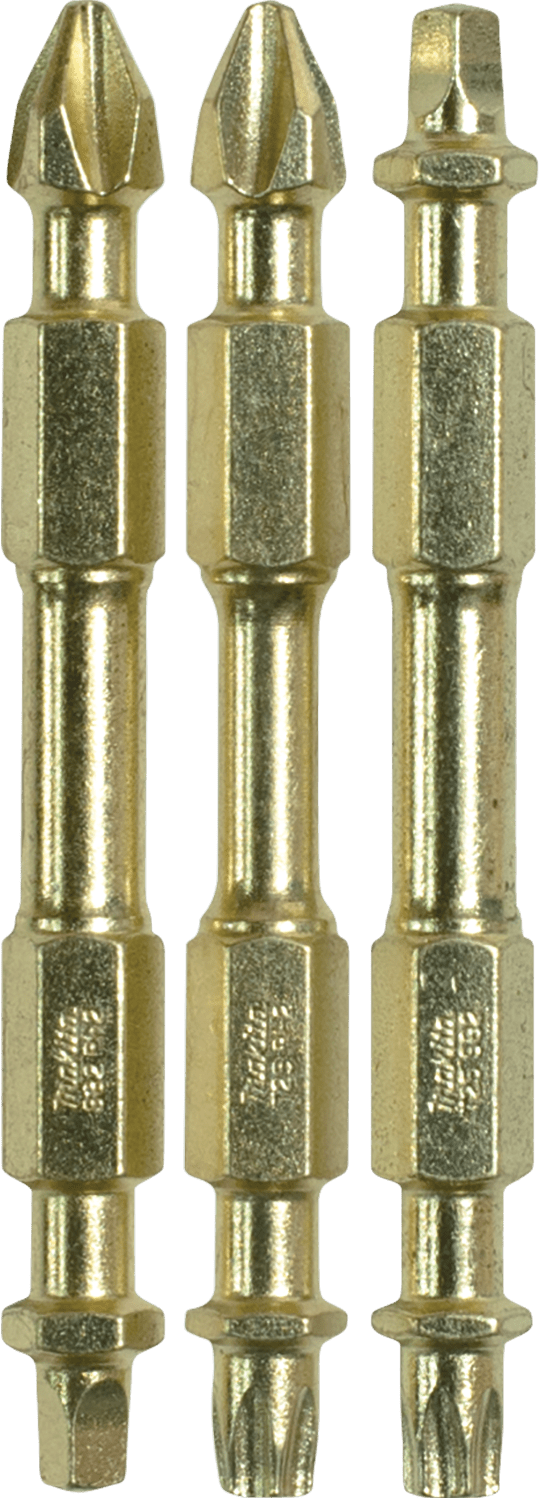 Makita | Impact GOLD® 3 Pc. Assorted (2‑1/2") Double‑Ended Power Bits - Pacific Power Tools