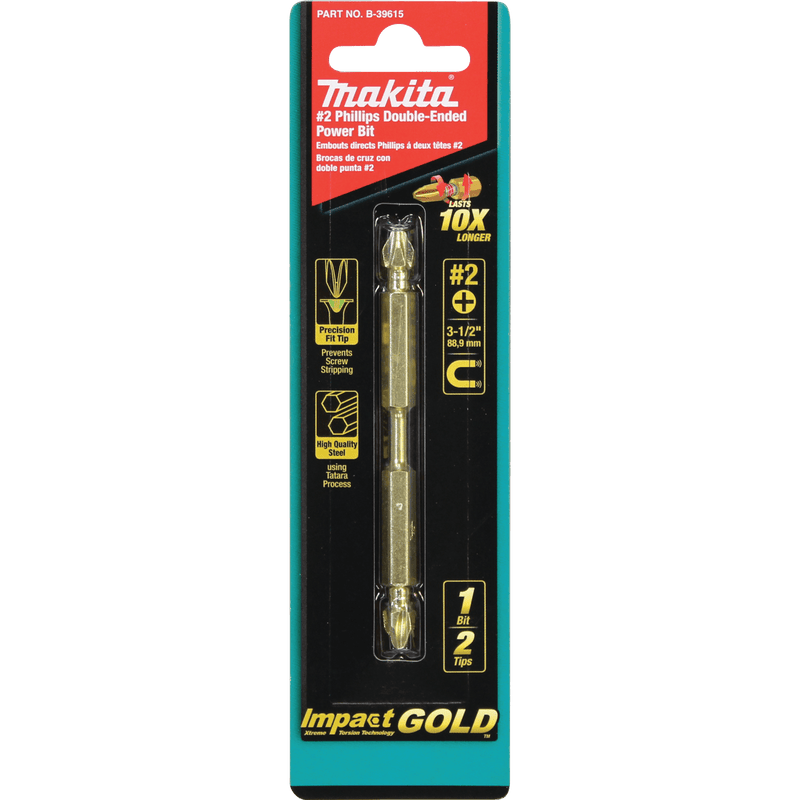 Makita | Impact GOLD® (3‑1/2") Phillips Double‑Ended Power Bit - Pacific Power Tools
