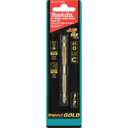 Makita | Impact GOLD® (3‑1/2") Phillips Double‑Ended Power Bit - Pacific Power Tools