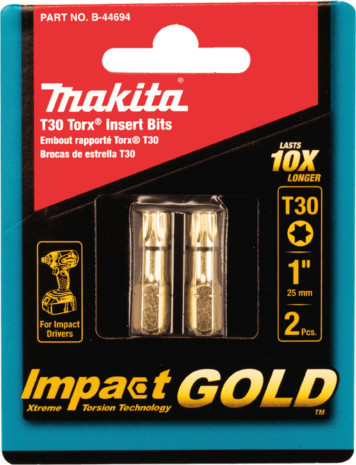 Makita | Impact GOLD® Torx Insert Bit, 2/pk - Pacific Power Tools