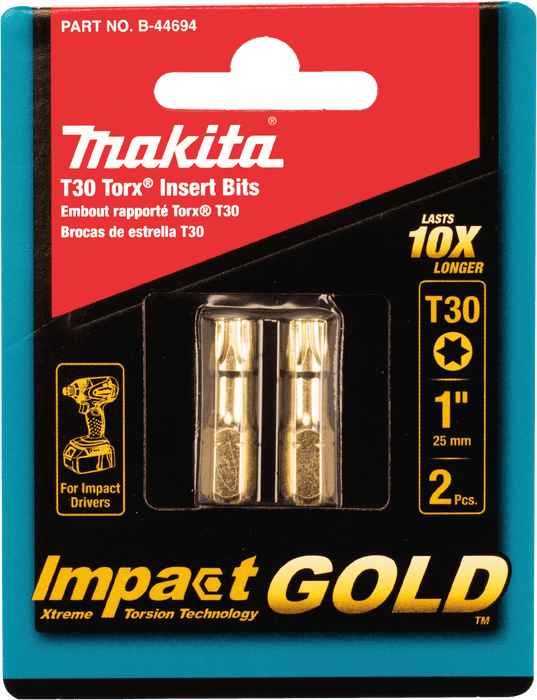 Makita | Impact GOLD® Torx Insert Bit, 2/pk - Pacific Power Tools