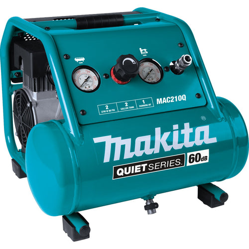 Makita (MAC210Q - R) Quiet Series 1 HP, 2 Gallon, Oil - Free, Electric Air Compressor (Factory Reconditioned) - Pacific Power Tools