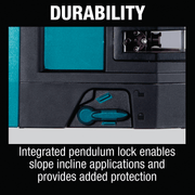 Makita (SK106GDZ) 12V max CXT® Lithium‑Ion Self‑Leveling Cross‑Line/4‑Point Green Beam Laser, Tool Only - Pacific Power Tools