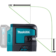 Makita (SK106GDZ) 12V max CXT® Lithium‑Ion Self‑Leveling Cross‑Line/4‑Point Green Beam Laser, Tool Only - Pacific Power Tools