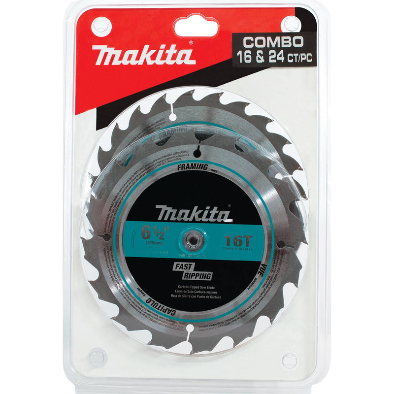 Makita (T - 01426) 2 Pc. 6 - 1/2" Carbide - Tipped Circular Saw Blade Set - Pacific Power Tools