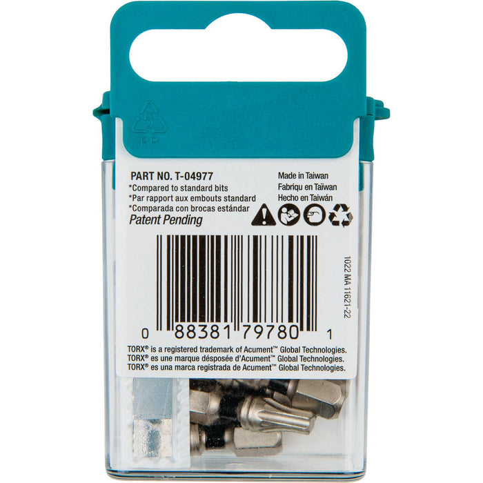 Makita (T - 04977) Impact XPS® T20 Torx, 1" Insert Bit, 15/pk - Pacific Power Tools