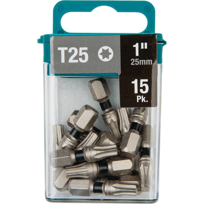 Makita (T - 04983) Impact XPS® T25 Torx 1" Insert Bit, 15/pk - Pacific Power Tools