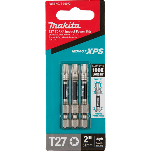 Makita (T - 05072) Impact XPS® T27 Torx 2" Power Bit, 3/pk - Pacific Power Tools