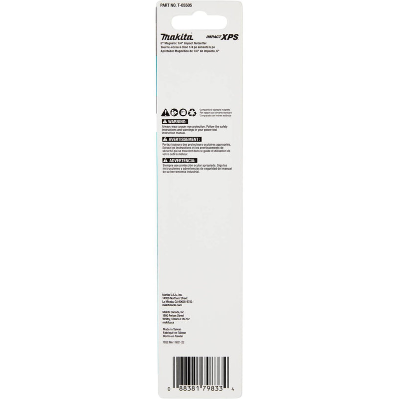 Makita (T - 05505) Impact XPS® 6" Magnetic 1/4" Nutsetter - Pacific Power Tools