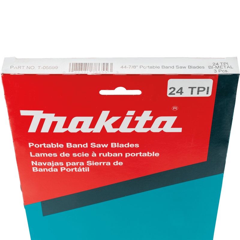 Makita (T - 05599) 44‑7/8" 24 TPI Bi‑Metal Portable Band Saw Blade, 3 pk - Pacific Power Tools