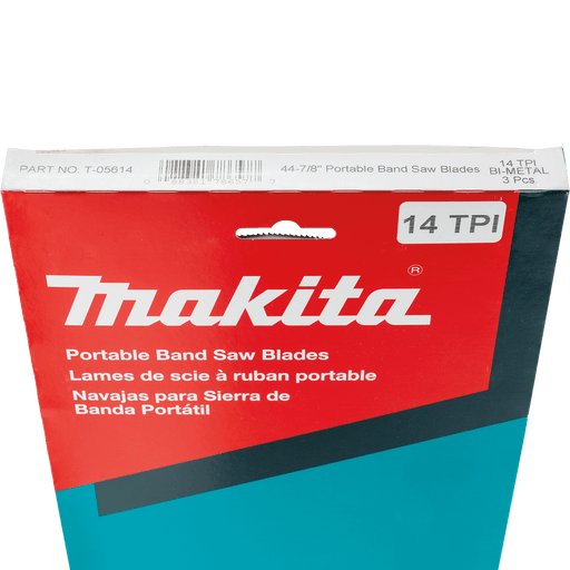 Makita (T - 05614) 44‑7/8" 14 TPI Bi‑Metal Portable Band Saw Blade, 3 pk - Pacific Power Tools