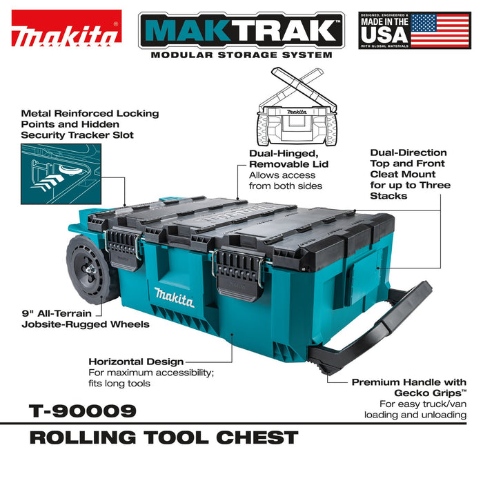 Makita (T - 90009) MAKTRAK™ Rolling Tool Chest - Pacific Power Tools