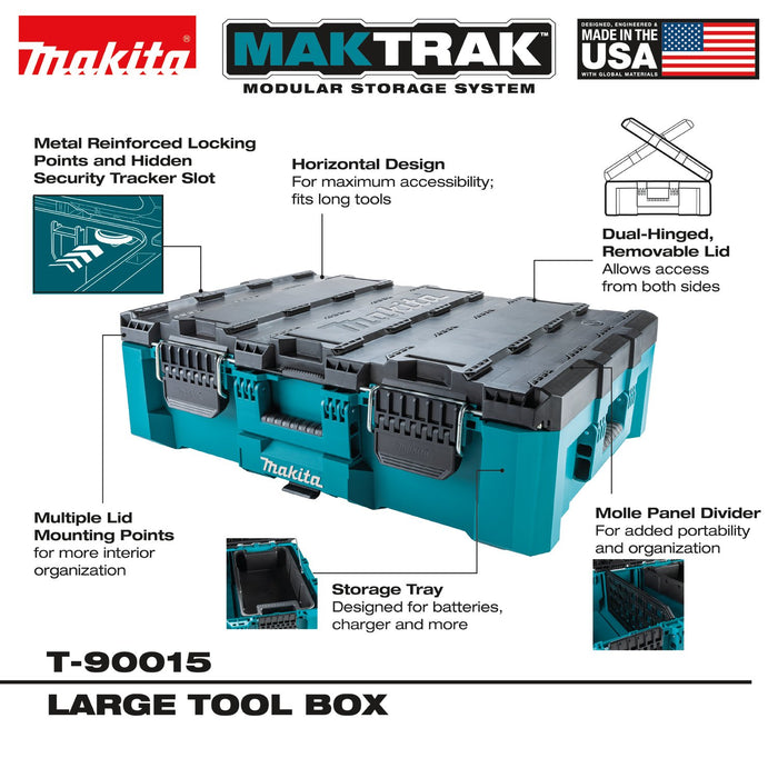 Makita (T - 90015) MAKTRAK™ Large Toolbox - Pacific Power Tools