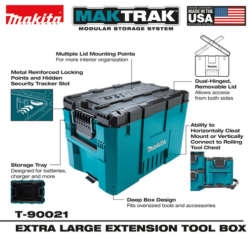 Makita (T - 90021) MAKTRAK™ X - Large Extension Toolbox - Pacific Power Tools