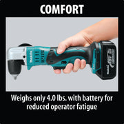 Makita (XAD02 - R) 18V LXT® Cordless 3/8" Angle Drill Kit (3.0Ah) (Factory Reconditioned) - Pacific Power Tools