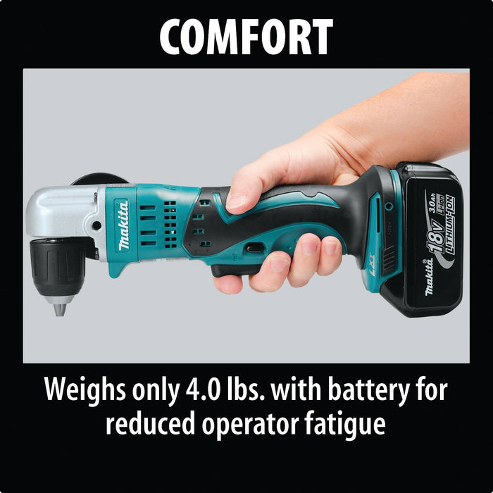 Makita (XAD02 - R) 18V LXT® Cordless 3/8" Angle Drill Kit (3.0Ah) (Factory Reconditioned) - Pacific Power Tools