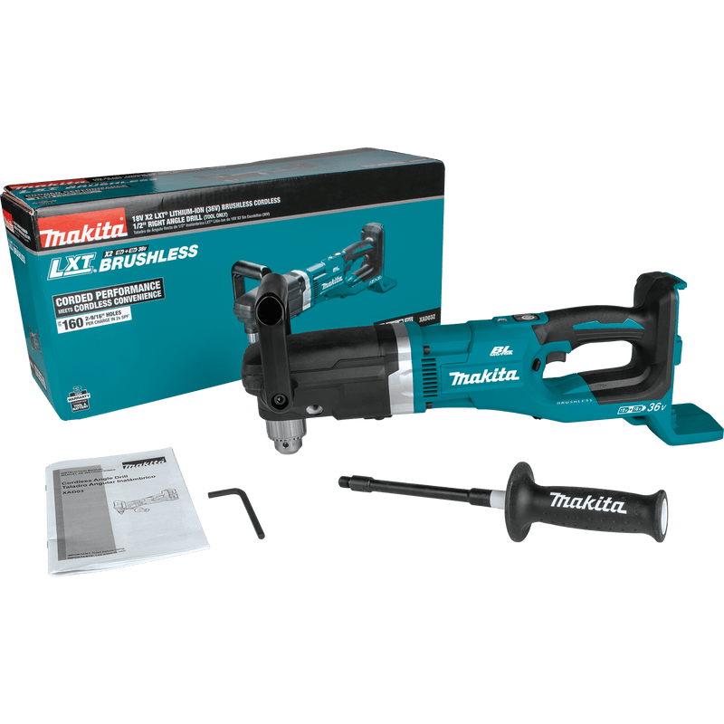 Makita (XAD03Z) 36V (18V X2) LXT® Brushless 1/2" Right Angle Drill (Tool Only) - Pacific Power Tools