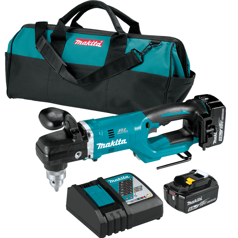 Makita (XAD05T - R) 18V LXT® Brushless 1/2" Right Angle Drill Kit (5.0Ah) (Factory Reconditioned) - Pacific Power Tools