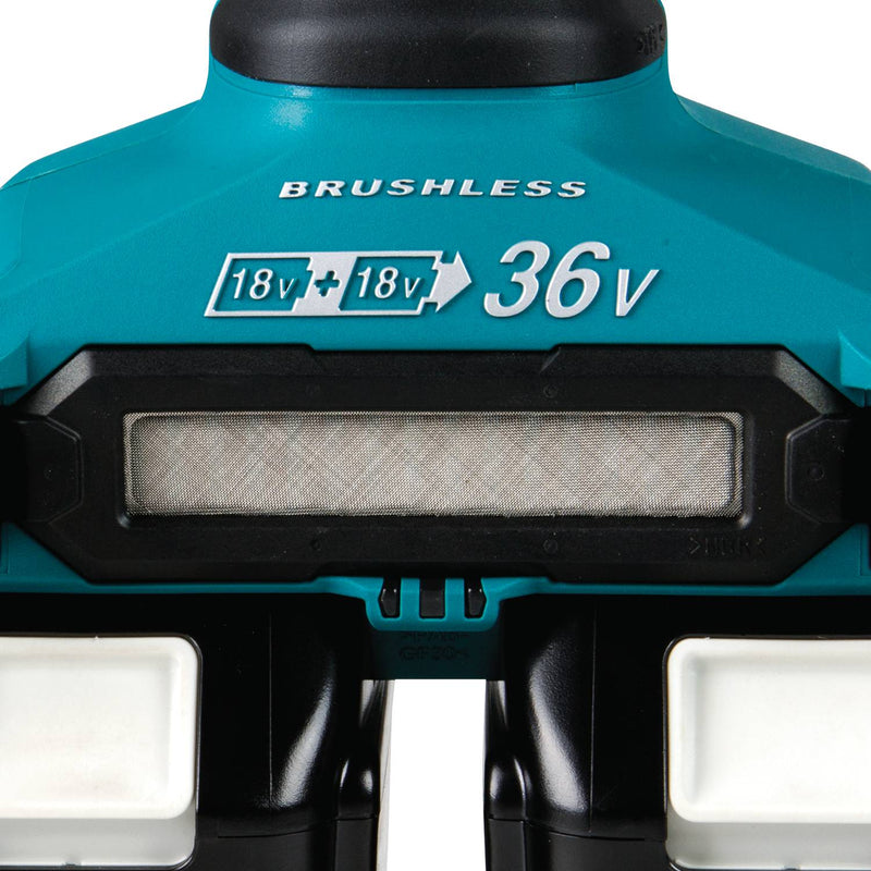 Makita (XAG12PT1 - R) 36V (18V X2) LXT® Brushless 7" Paddle Switch Cut - Off/Angle Grinder Kit, electric brake, dual port charger, bag, lock - off, no lock - on (5.0Ah) (Factory Reconditioned) - Pacific Power Tools