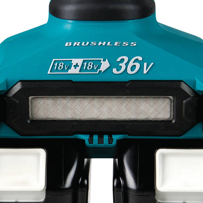 Makita (XAG12PT1 - R) 36V (18V X2) LXT® Brushless 7" Paddle Switch Cut - Off/Angle Grinder Kit, electric brake, dual port charger, bag, lock - off, no lock - on (5.0Ah) (Factory Reconditioned) - Pacific Power Tools