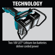 Makita (XAG12PT1 - R) 36V (18V X2) LXT® Brushless 7" Paddle Switch Cut - Off/Angle Grinder Kit, electric brake, dual port charger, bag, lock - off, no lock - on (5.0Ah) (Factory Reconditioned) - Pacific Power Tools