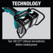 Makita (XAG12PT1 - R) 36V (18V X2) LXT® Brushless 7" Paddle Switch Cut - Off/Angle Grinder Kit, electric brake, dual port charger, bag, lock - off, no lock - on (5.0Ah) (Factory Reconditioned) - Pacific Power Tools