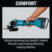 Makita (XAG12PT1 - R) 36V (18V X2) LXT® Brushless 7" Paddle Switch Cut - Off/Angle Grinder Kit, electric brake, dual port charger, bag, lock - off, no lock - on (5.0Ah) (Factory Reconditioned) - Pacific Power Tools