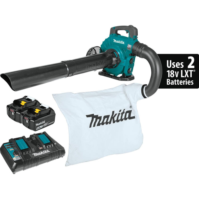 Makita (XBU04PTV) 36V ( X2) LXT® Brushless Blower Kit with Vacuum Attachment Kit (5.0Ah) - Pacific Power Tools