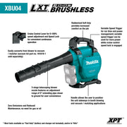 Makita (XBU04Z) 36V (18V X2) LXT® Brushless Blower (Tool Only) (Factory Reconditioned) - Pacific Power Tools