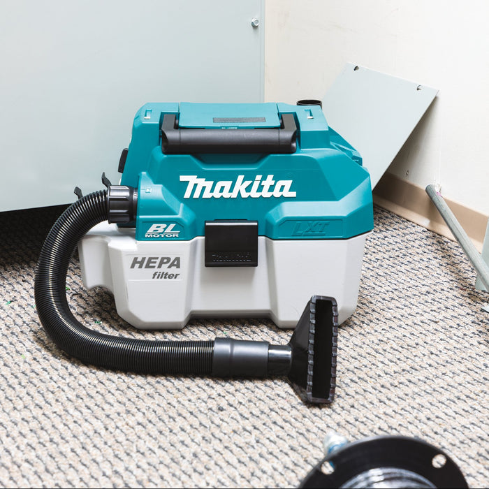 Makita (XCV11Z) 18V LXT® Brushless 2 Gallon HEPA Filter Portable Wet/Dry Dust Extractor/Vacuum (Tool Only) - Pacific Power Tools