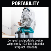 Makita (XCV11Z) 18V LXT® Brushless 2 Gallon HEPA Filter Portable Wet/Dry Dust Extractor/Vacuum (Tool Only) - Pacific Power Tools