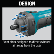 Makita (XDG02Z) 18V LXT® 1/4" Compact Die Grinder, no lock - off, lock - on (Tool Only) - Pacific Power Tools