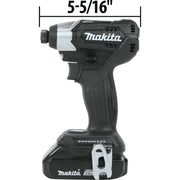 Makita (XDT15RIB - R) Makita 18V Sub Compact Impact Driver Kit (Factory Reconditioned) - Pacific Power Tools