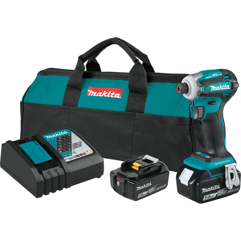 Makita (XDT19T - R) 18V LXT® Brushless Quick - Shift Mode™ 4 - Speed Impact Driver Kit (5.0Ah) (Factory Reconditioned) - Pacific Power Tools