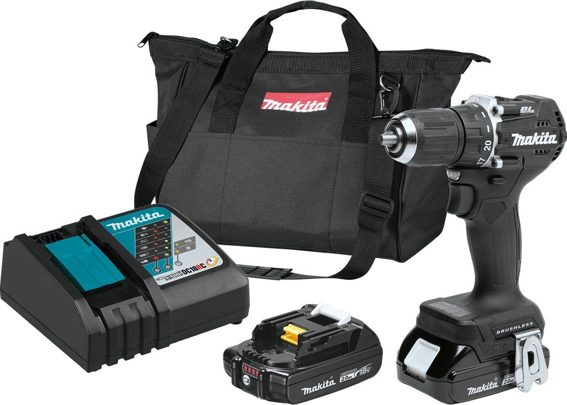 Makita XFD15RB 18V LXT Lithium-Ion Sub-Compact Brushless Cordless 1/2" Driver-Drill Kit (2.0Ah)