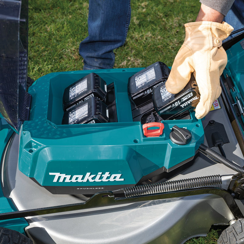 Makita (XML08PT1) 36V (18V X2) LXT® Brushless 21" Self‑Propelled Commercial Lawn Mower Kit w/4 Batteries (5.0Ah) - Pacific Power Tools