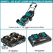 Makita (XML08PT1) 36V (18V X2) LXT® Brushless 21" Self‑Propelled Commercial Lawn Mower Kit w/4 Batteries (5.0Ah) - Pacific Power Tools