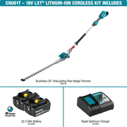 Makita (XNU01T - R) 18V LXT® Brushless 20" Articulating Pole Hedge Trimmer (Factory Reconditioned - Pacific Power Tools