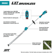 Makita (XNU02T - R) 18V LXT® Brushless 24" Pole Hedge Trimmer Kit (5.0Ah) (Factory Reconditioned) - Pacific Power Tools